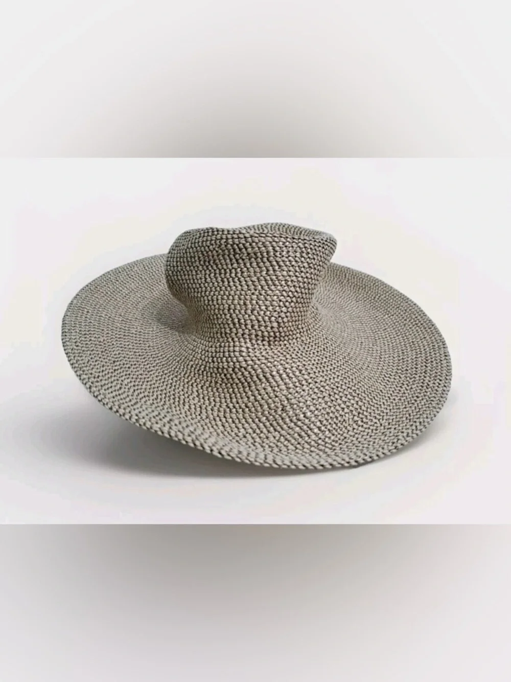 Eric Javits Hampton Bark Rollable Natural Wide Brim Sun Hat Packable 50+ UPF - Picture 5 of 10